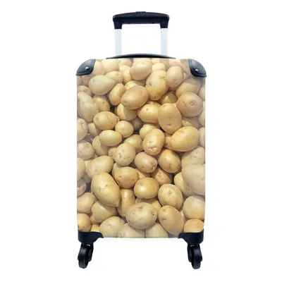 Produktbild von MuchoWow® Koffer Handgepäck Trolley Rollkoffer Kleine Reisekoffer mit 4 Rollen - Gemüse - Kartoffeln - Lebensmittel - Cabin Size < 55x40x23 cm & 55x40x20 cm - Fotokoffer - Kabinenkoffer - Boardgepäck - Reise-Box - Reisekoffer - Reisegepäck - Koffer mit Bild - Trolley für Kinder