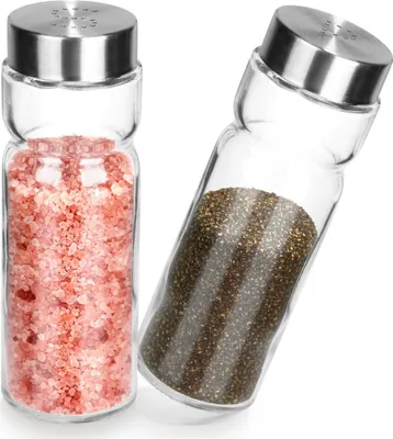 Produktbild von Großes Salz- und Pfefferstreuer-Set Salz- und Pfefferbehälter aus Glas 170 ml