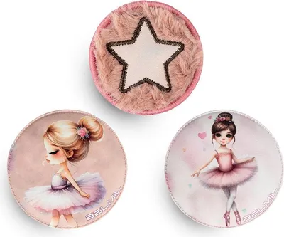 Produktbild von Belmil Patches mit Klettverschluss Set 3-teilig- kompatibel mit Schulranzen Maxi, Maxi Plus, Compact "Ballerina Rose"