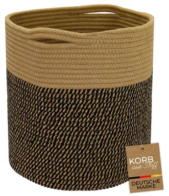 Stoffkorb mit versteckten Griffen aus Baumwolle 31 x 31 cm passend für Kallax, KI-generiertes Bild