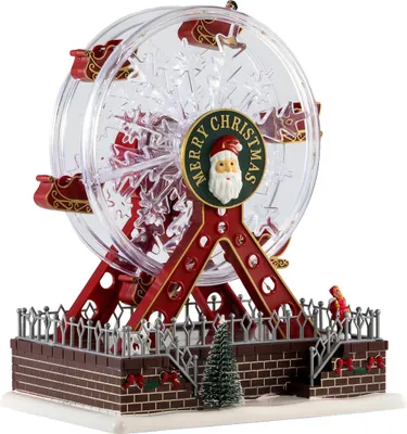 Productafbeelding van Reuzenraddecoratie MagicHome Kerst, draaiend, LED, kunststof, 16x23x27 cm