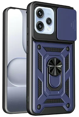 Produktbild von OPPO Reno15 Hülle - Coverup Armor Ring Ständer Back Cover mit Kamera Schutz - Blau
