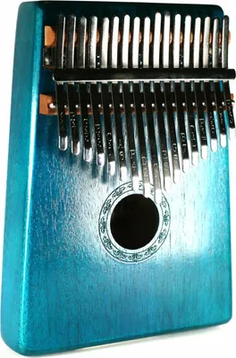 Produktbild von Kalimba Woodman, 17 Tasten, C-Dur gestimmt, Blau, für den Musikunterricht von Kindern