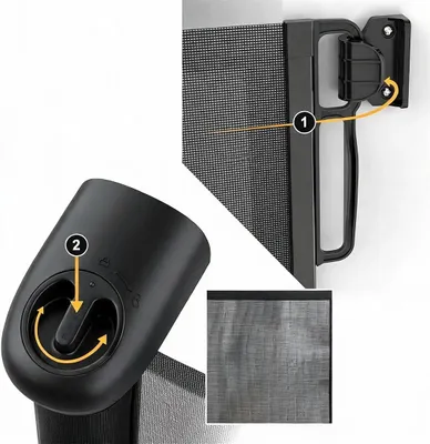 Zdjęcie produktu dla Wyjmowane siatki ochronne - barierki dla dzieci i zwierząt domowych - 180 cm - Montaż bez wiercenia - Siatka z PVC - Obsługa jedną ręką - Do drzwi i schodów