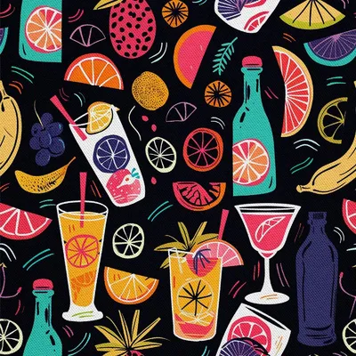 Produktbild von OUTDOOR DEKOSTOFFE OXFORD - Motiv Cocktail | DX8674
