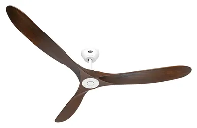 Obrázok produktu pre Energeticky úsporný stropný ventilátor s diaľkovým ovládaním Eco Genuino matná biela / orech 180 cm