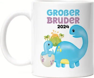 Produktbild von Großer Bruder 2024 Tasse Weiß Baby Neugeborenes Geschwister Familie Liebe Geburt Kleinkind Stolz