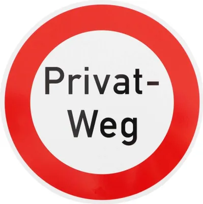 Produktbild von ORIGINAL VERKEHRSSCHILD 250 mit Sonder-Text PRIVAT-WEG RAL-Gütebedingungen Parkverbot Haltverbot Anhaltverbot Privatbesitz Grundstück Hinweisschild Warnschild Durchfahrtsverbot Privatweg der Straße