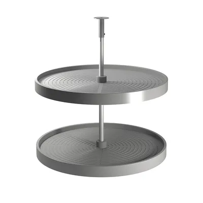 Produktbild von Emuca Lot runde Platten Shelvo für Küchenmöbel, für 800mm Modul, Kunststoff und Aluminium, Grau
