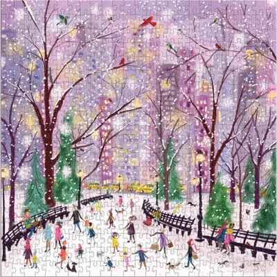 Produktbild von GALISON Quadratisches Puzzle Snowy Night 500 Teile