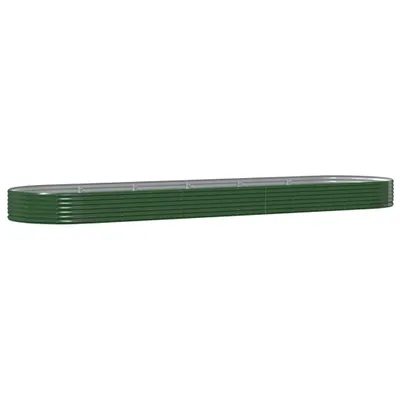 Immagine prodotto di vidaXL Letto rialzato in acciaio zincato 523x140x36 cm Verde