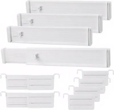 Productafbeelding van Ladeverdelers - Verstelbare Organizer - Hoogte 6,4 cm - Ladeverdelers voor Bestek en Gebruiksvoorwerpen - Keuken, Slaapkamer, Commode
