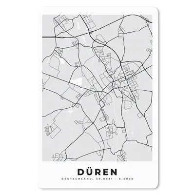 Produktbild von MuchoWow® Mauspad Mousepad Karte - Deutschland - Düren - Karte - Stadtplan 18x27 cm - Mousepads - Maus Mat - Pad - Mausunterlage