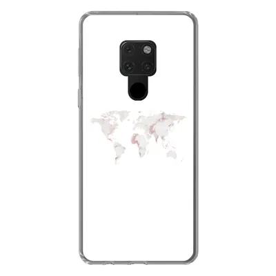 Produktbild von MuchoWow® Handyhülle Schutzhülle Hülle für Huawei P40 Lite Weltkarte - Marmor - Karte Silikon Softcase Handy Hülle - Handy