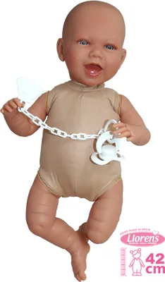 Image de Llorens 740S NEW BORN 2 en 1 - poupée réaliste avec sons et corps souple en tissu - 42 cm
