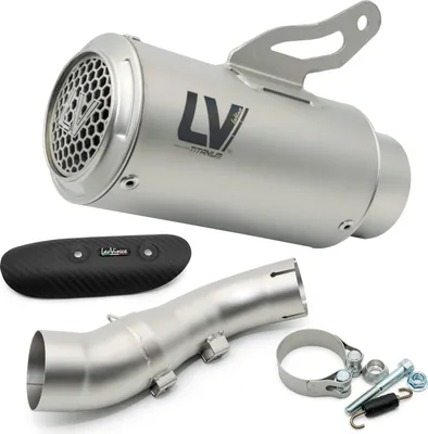 Image de Silencieux arrière LeoVince LV CORSA S homologué, en titane, avec embout en acier inoxydable et bouclier thermique en carbone, compatible avec la Kawasaki Z 900 A2 2018 - 2026 / Z 900 2017 - 2019 / 2025 - 2026