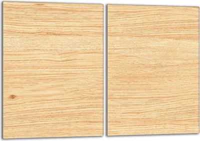Immagine prodotto di Set di piastre di copertura per piano cottura 2x40x52 cm copertura per piano cottura in Vetroceramica alzatina in vetro, legno beige