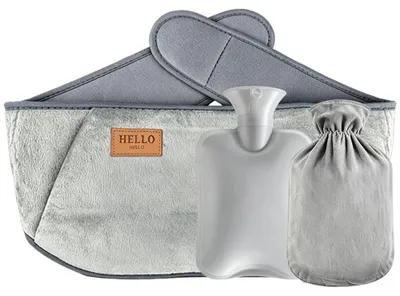 Produktbild von Wxeadu Wärmflaschengürtel, 3 In 1 Wärmflasche 1L mit Weichem Taillenbezug