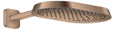 Productafbeelding van AXOR ShowerSphere douchekop 370/220 met 1 straal, inclusief douchearm, geborsteld roodgoud