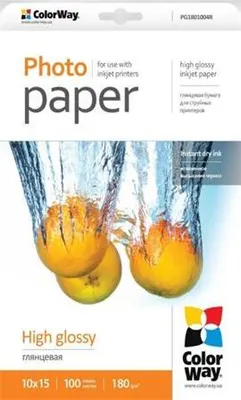 Produktbild von ColorWay Fotopapier Hochglänzend, 180 g/m², 10x15, 100 Blatt