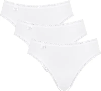 Produktbild von sloggi Damen Tai-Slip 3-Pack 24/7 Baumwolle Lace - WHITE - Größe 40