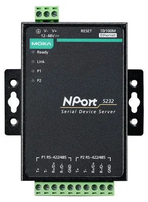 Productafbeelding van Industrial Ethernet Serial Device Server met 2 poorten en RS-485/422 aansluiting