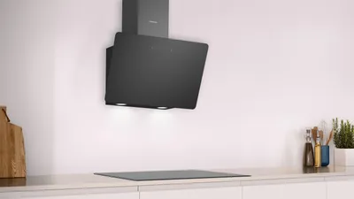 Immagine prodotto di Tavolo da pranzo a parete Constructa, 60 cm, vetro trasparente stampato nero, CD686866