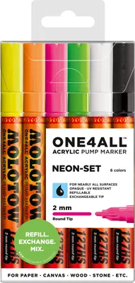 Produktbild von MOLOTOW NEON-SET Acrylstifte farbsortiert 2,0 mm, 6 St.