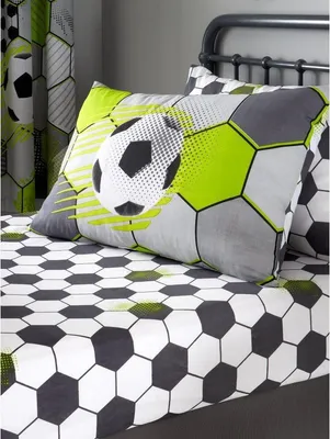 Produktbild von Spannbetttuch, Fußball Stempel AG2106 (Einzelbett) (Bunt)