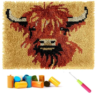Produktbild von Highland Cow Filz-Häkelkit für Erwachsene