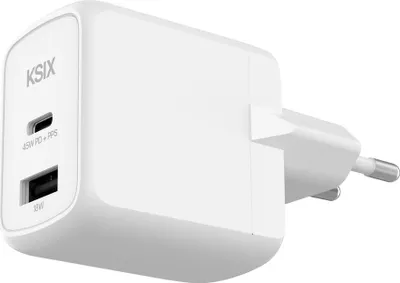Immagine prodotto di Caricabatterie da parete KSIX Bianco 45 W