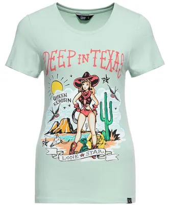 Produktbild von Queen Kerosin T-Shirt - Deep In Texas Mint XS