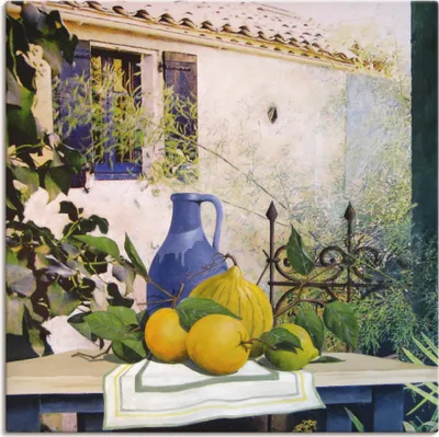 Produktbild von ARTland Leinwandbild Stillleben mit Kürbis I Größe: 50x50 cm