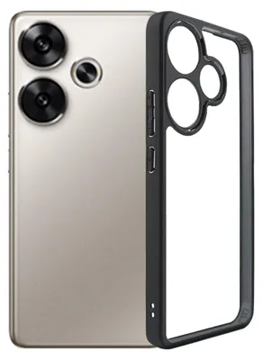 Produktbild von Für Xiaomi Poco F6 5G / Redmi Turbo 3 TPU + Transparent PC Schutz Hülle Schwarz