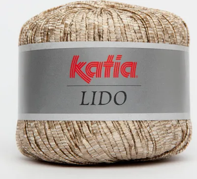 Produktbild von LIDO, schimmerndes BW-Bändchengarn von Katia, Farbe BEIGE (70), ca. 95m/50g