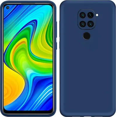 Produktbild von Redmi Note 9 Hülle, LaimTop Flüssig Silikon Soft Gummi Schutzhülle für Xiaomi Redmi Note 9 Blau