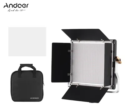 Obrázek produktu pro Andoer LED světelná výplň pro video se stodolovými dveřmi 480 LED kuliček Nastavitelný jas 3200K-5600K barevná teplota pro videozáznamy ve fotografickém studiu