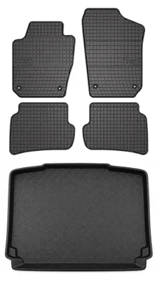 Obrázok produktu pre Gumové autokoberce SolidPRO + vaňa kufra pre: Seat Ibiza IV 6J 2008-2017 5-dverová verzia 5 ks