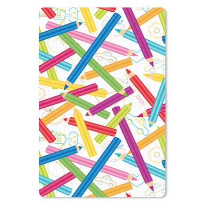 Produktbild von MuchoWow® Mauspad Mousepad Bleistift - Muster - Regenbogen 40x60 cm - Mousepads - Maus Mat - Pad - Mausunterlage - Schreibtisch Accesoire
