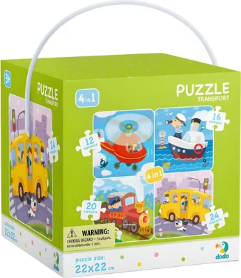 Produktbild von DODO Puzzle Fahrzeuge 4in1 (12,16,20,24 Teile)