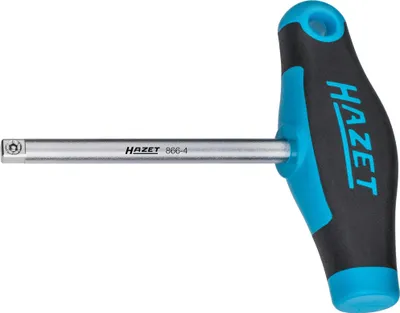 Produktbild von Hazet Steckgriff mit T-Griff 866-4, 1/4 (6,3 mm) Vierkant massiv, 134 mm