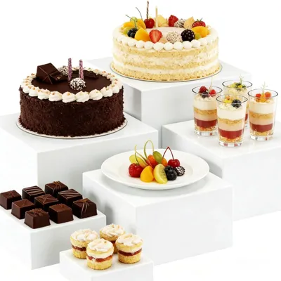 Image de Solidchoice - Présentoir à gâteaux en acrylique, étagère de buffet multifonctionnelle