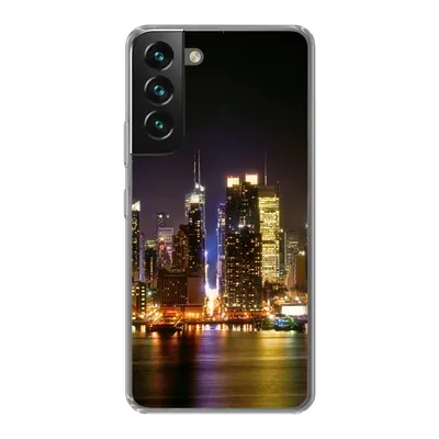 Produktbild von MuchoWow® Handyhülle Schutzhülle Hülle für Samsung Galaxy S22 New York - Skyline - Farben Silikon Softcase Handy Hülle - Mobiltelefonhülle