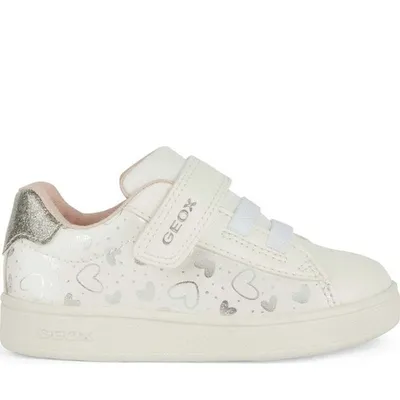 Image de GEOX Sneaker ECLYPER, cuir lisse, blanc, enfants