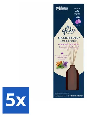 Produktbild von 5 x Glade Aromatherapy Duftstäbchen Moment of Zen - Lavendel und Sandelholz - 80 ml - Vorteilspackung - 5 Stücke