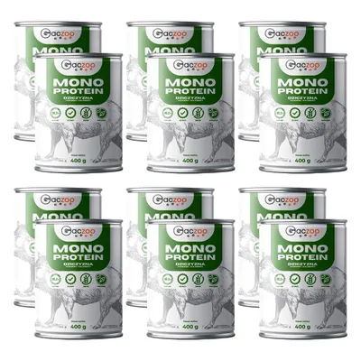 Produktbild von Gaczoo, Hundefutter Nass, Nassfutter Hunde, Wildschwein, 96,2% Fleisch, 12 Stück