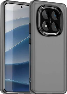 Obrázek produktu pro Pouzdro pro Xiaomi Redmi Note 14 Pro 5G, tenké poloprůhledné matné nárazuvzdorné pouzdro na telefon Černý