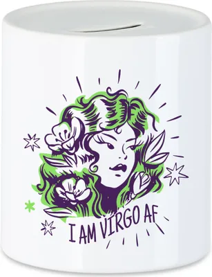 Produktbild von Jungfrau Sternzeichen Spardose Virgo Horoskop Geschenkidee August September Geburtstag
