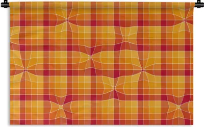 Produktbild von MuchoWow® Wandteppich Wandbehang Orange - Muster - Abstrakt 60x40 cm Tapisserie Dekoration Wandtuch - Wanddekorationen
