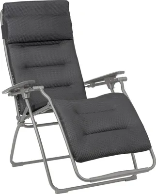 Produktbild von Lafuma Relaxsessel Futura, Be Comfort®, klappbarer Gartenstuhl, verstellbar, 117 x 83 x 70 cm, Stahl / Polyester / PVC, dunkelgrau